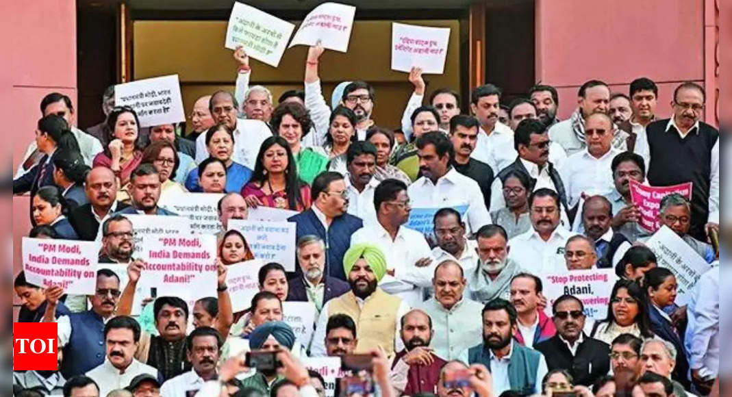 After TMC, SP too steers clear of Congress-led Adani protests in Lok Sabha | भारत समाचार